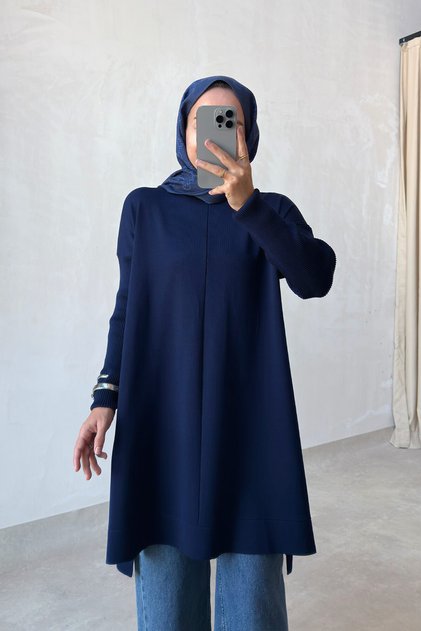 Tunica Hijab Mira Mercerizata - Bleumarin