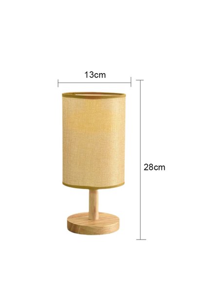Yellow LED Bedside Table Lamps Simple Chinese Style Decoration Table Lamps Dimmable USB Plug Fabric