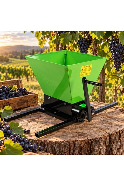 Zdrobitor de struguri cu cadru verde