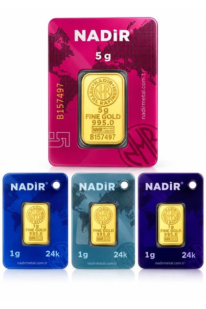 Nadir Gold 8 Gram (5+3) Külçe Gram Altın 24 Ayar