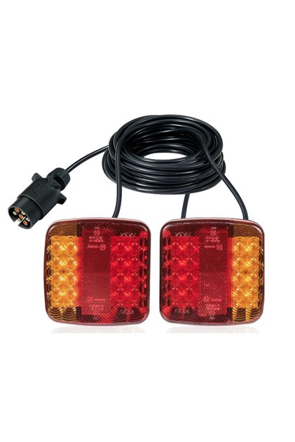 Set 2 lampi spate LED magnetice pentru remorca 12V cu cablu