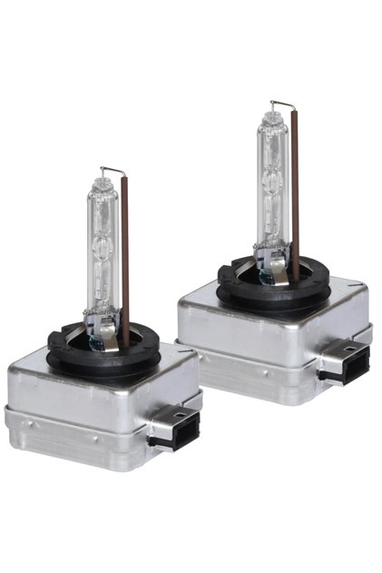 Set 2 becuri Xenon D1S White auto pentru far suport metalic 35W 6000K
