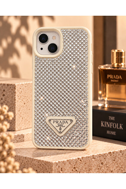 casehometr İphone 15promax uyumlu Prada Taşlı Pembe Kılıf - Fiyatı