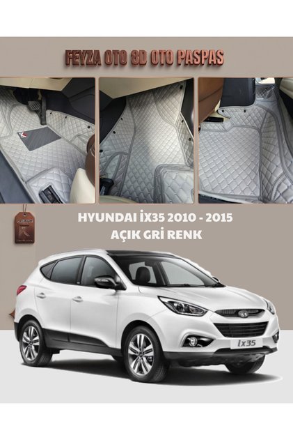 HYUNDAİ İX35 SERİSİ 2010 - 2015 ARASI 8D PREMİUM KAYMAZ TABAN ARACA ÖZEL HAVUZLU DERİ OTO PASPAS TAM KORUMA VE HIZLI MONTAJ 2 YIL GARANTİLİ ARACA BİREBİR ÖLÇÜ