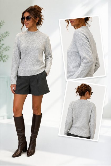 Soft Textured Bearded Knitwear Women's Sweater Effortless Elegance with Soft Texture and Rich Color Options.