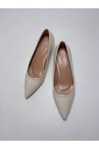KISA TOPUK STILETTO BEJ KADIN AYAKKABI