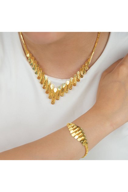 Papatya Şeritli Set