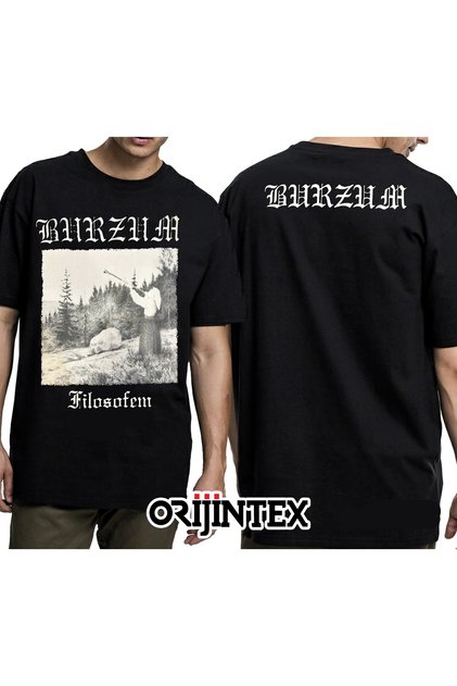 Burzum Filosofem Front and Back Printed Unisex Black Tshirt