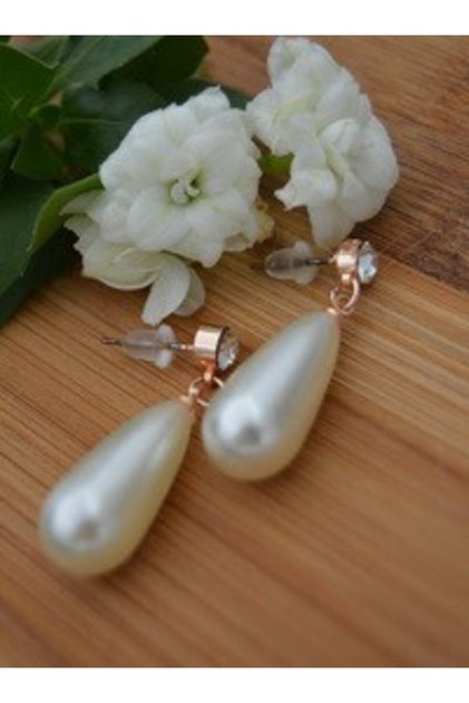Pearl earrings - rose -