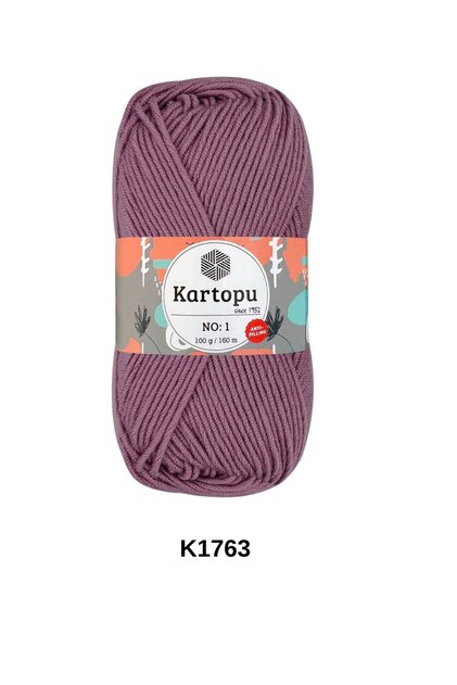 1 Piece Snowball No:1 100 Grams 160 Yards for Baby and Adults Vest Jacket Sweater Blanket Scarf Beanie Anti-Piling Hand Knitting Yarn Color: K1763