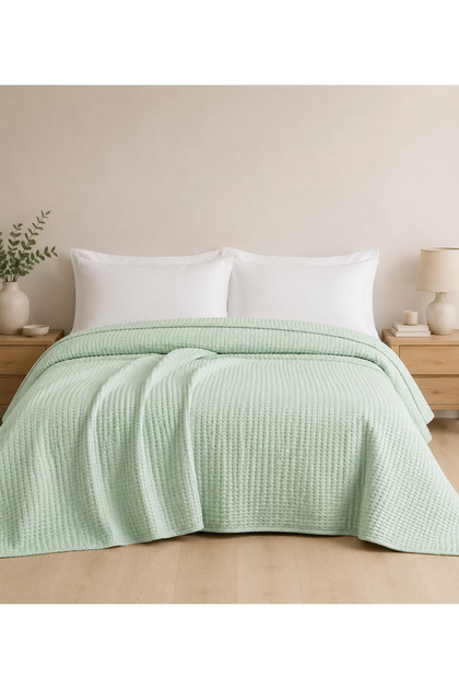 Double Bedspread | Double Pike | 100% Cotton | 200X240 Pool Patterned