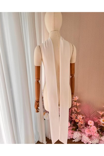 White Chiffon 250 cm Wedding Dress Engagement Scarf