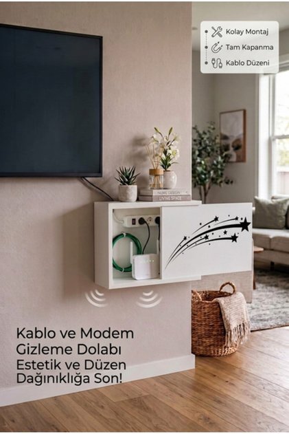 Decorative Wooden Wall Mounted Wifi Modem Storage Box Cable Concealer Fuse Box Storage