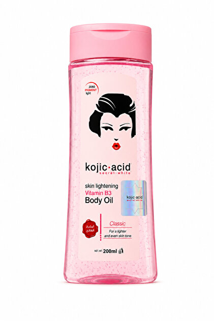 Kojic Acid Secret White Vitamin B3 Body Oil 200 ml – Skin Lightening Vücut Yağı