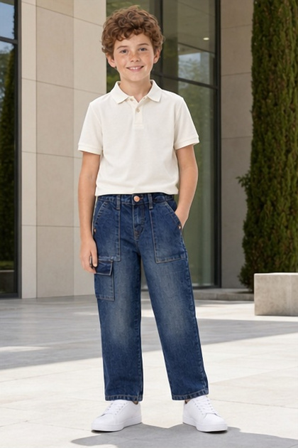 Boys Denim Cargo