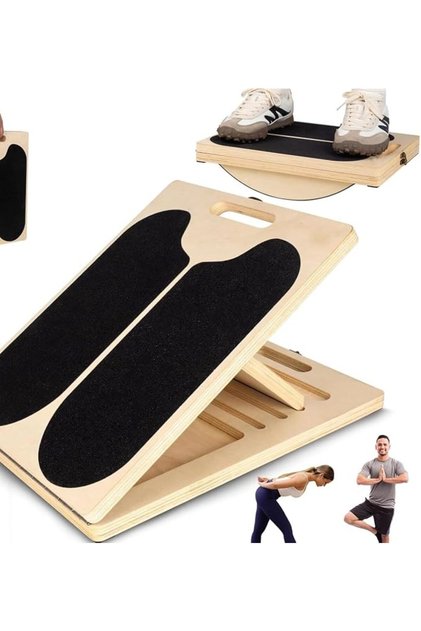 Slant Board for Calf Stretching, 2-in-1 Stretch Board with Training Poster, 300 Lbs Weight Capacity