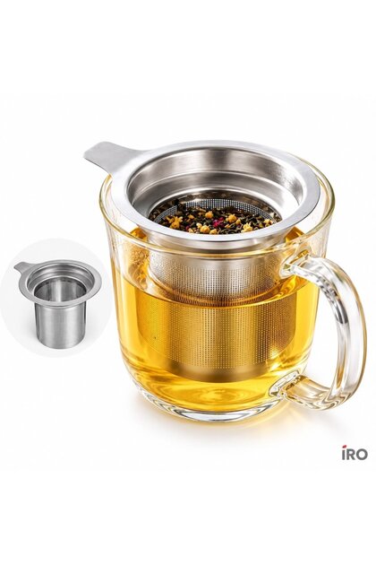 Strecurătoare de ceai cu mâner, Infuzor pentru ceai vrac, Plante aromatice și infuzii, Accesoriu pentru prepararea ceaiului, Practic și reutilizabil