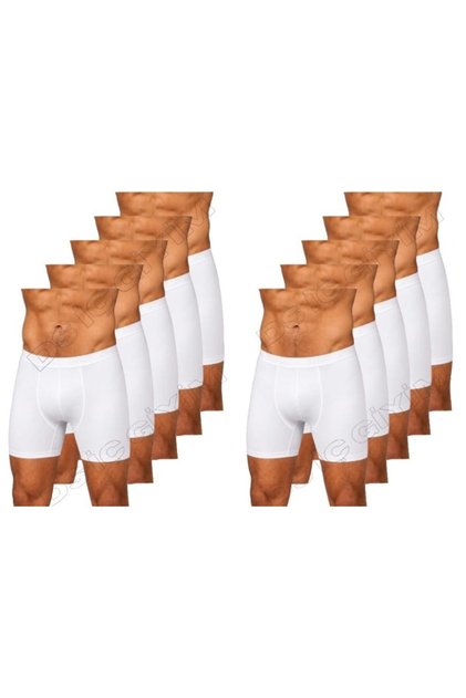 320 Men's Bamboo Lycra White Boxers 10 Pieces