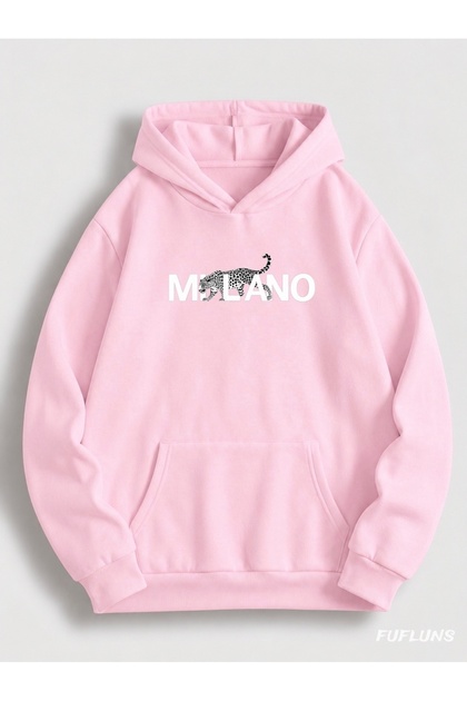 Milano Leopard Printed Oversized Unisex Hooded Sweatshirt