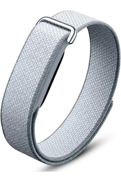 Woven Nylon Loop Band Compatible with Google Fitbit Air, Stretchy Breathable Sport Strap, Adjustable Elastic Replacement Wristband with Metal Buckle for Men Women