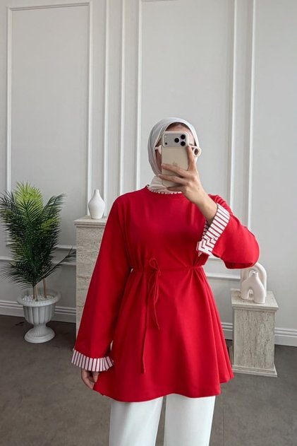 Mello Design Tunic-Red