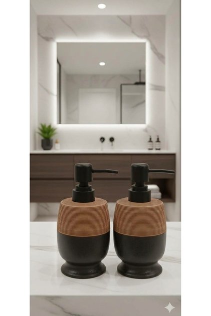 2 Luxury Porcelain Liquid Soap Dispensers