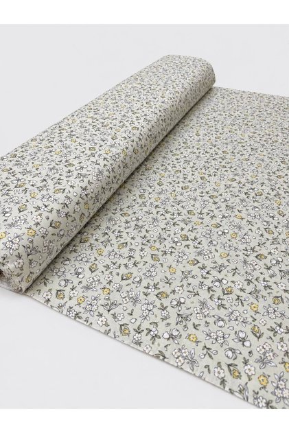 100% Cotton Patterned Poplin Fabric - Floral - (50X170)