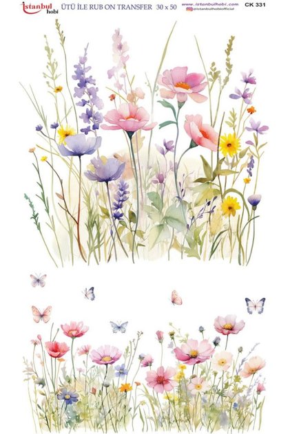 Ütü İle Rub On Transfer Kağıdı 30x50cm CK331