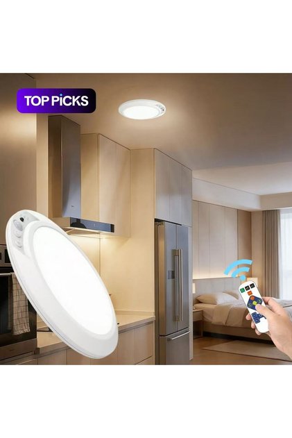 4000mAh Motion Sensor Ceiling Light USB Type-C Rechargeable Magnetic Lamp Wireless Wall Lamp Remote