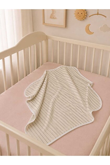 Striped Muslin Soft Baby Blanket 75*85 cm – Newborn and Baby Blanket