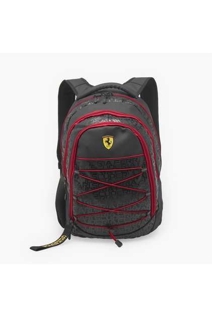 Scuderia Print Backpack for Kids 8-12 Years with Padded Straps - 17 inches