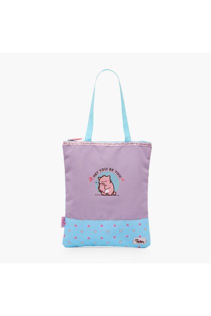 Embroidered Shoulder Bag for Girls 8-12 Years with Double Handle