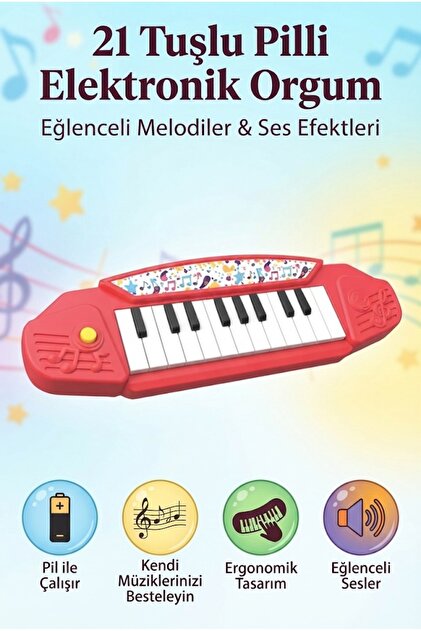 Brother Toys Oyuncak Pembe Piyano Sesli 22 Tuşlu - Fiyatı, Yorumları
