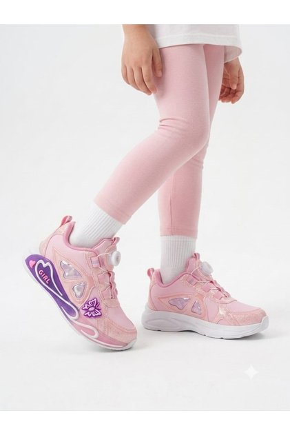 Girls' Smart Lace-Up Comfortable Lightweight Sneaker Sports School Shoes