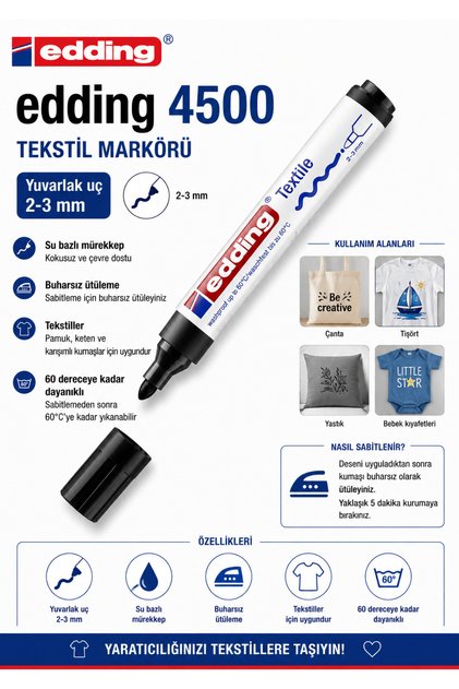 Tekstil Kumaş Kalemi Siyah