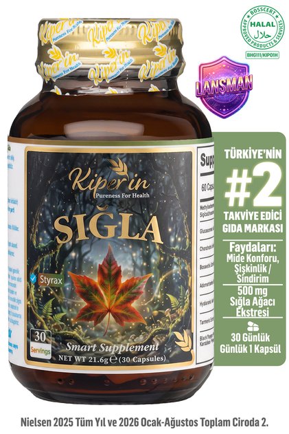 Sığla | Sığla Ağacı Ekstresi | Mide ve Sindirim Desteği | 500mg | 30 Kapsül