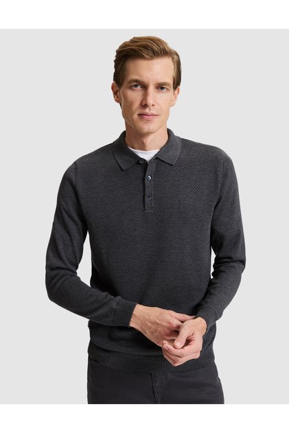 Anthracite Melange Slim Fit Sweater 50333916-Vr081