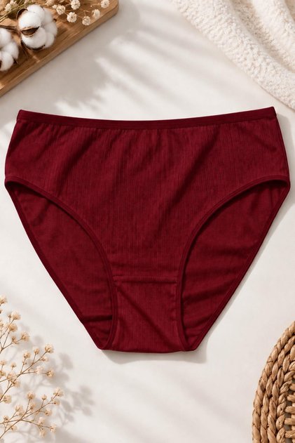 Women's Premium Cotton Ribbed Bato Panties