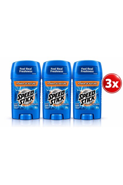 3x 50 gr. deodorant stick lightning