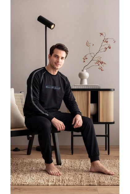 Men's Lyc Pi̇jama Takim Black 2424