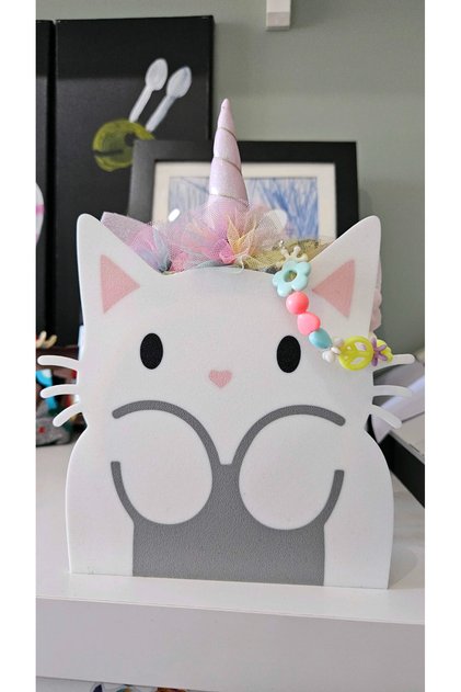 Cat Figured Hair Band Organizer Crown and Hair Accessory Holder Stand