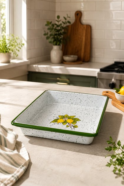 27X30X5,5Cm 30 No Enamel Oven Tray Rectangular Tray 30 cm