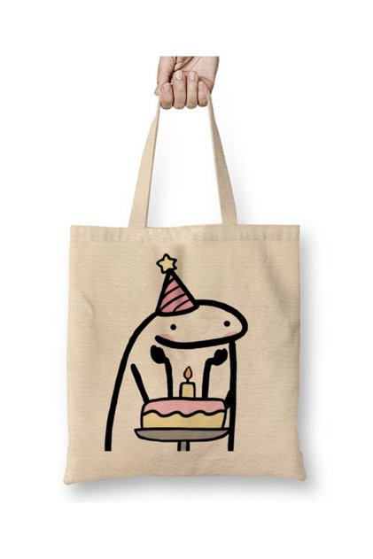 Birthday Happy Birthday to Me Happy Birthday White Cloth Bag Long Handle Gift Bag Birthday 02