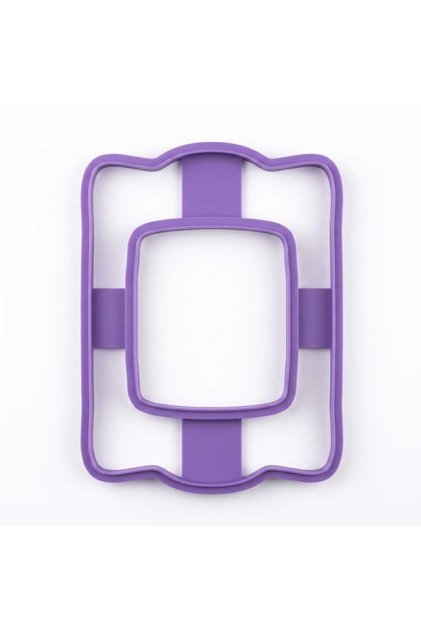 Original Geometric Interlocking Frame Ceramic and Polymer Clay Mold - 12cm Length