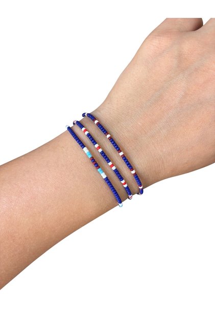 Afghan beaded bracelet, 3-piece bracelet set, handmade adjustable bracelet, unisex bracelet
