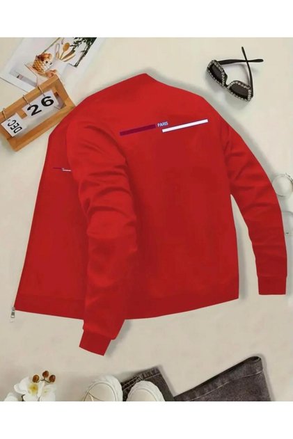 KOLEJ YAKA FERMUARLI 2 İPLİK ŞARDONLU %100 PAMUK PARİS SIRT BASKILI KIZ-ERKEK ÇOCUK SWEATSHIRT