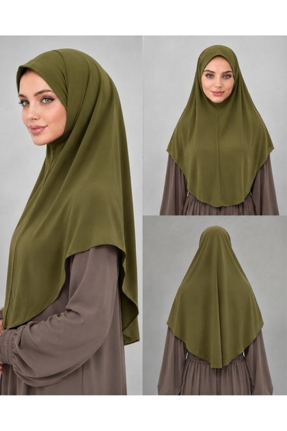 Malaysian Model Sandy Ready Hijab Khimar Scarf Hajj Umrah Prayer Suitable for Daily Use Khaki