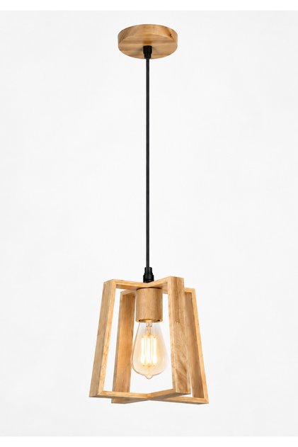 Geometric Wooden Pendant E27 – Width 21.5 cm