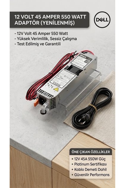 Mervesan 12V 50A 600W METAL KASA POWER SUPPLY (SMPS) ENDÜSTRİYEL