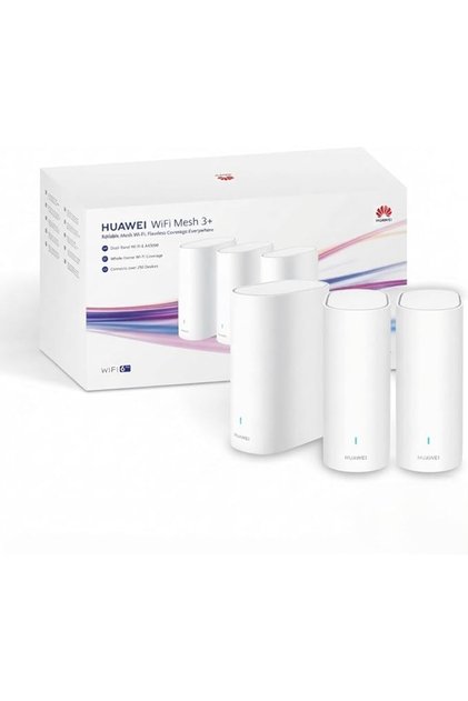 نظام راوتر واي فاي شبكي HUAWEI WiFi Mesh 3 Plus (AX3000) ثنائي النطاق بتقنية WiFi 6، تغطية شاملة للمنزل، اتصال سلس